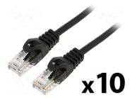 Patch cord; RJ45 plug,both sides; U/UTP; 5e; stranded; CCA; PVC LANBERG