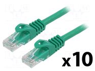 Patch cord; U/UTP; Cat: 6; RJ45 plug,both sides; stranded; CCA; 3m LANBERG