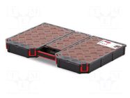 Container: collective; with boxes; black; low; 577x390x60mm KISTENBERG