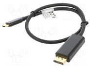 Adapter cable; DisplayPort 1.2,USB 3.2; gold-plated; 0.5m; black LANBERG