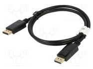 Cable; DisplayPort 1.2; DisplayPort plug,both sides; 1m; black LANBERG