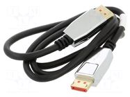 Cable; DisplayPort plug,both sides; PVC; DisplayPort 1.4; 8K,HDR LANBERG