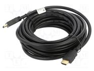 Cable; HDMI 1.4; HDMI plug,both sides; PVC; 7.5m; black; Core: CCS LANBERG