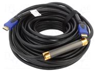 Cable; HDMI plug,both sides; PVC; HDMI 2.0; 20m; black; 30AWG LANBERG