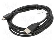 Cable; USB 2.0; USB A plug,USB B mini plug; gold-plated; 1.8m LANBERG