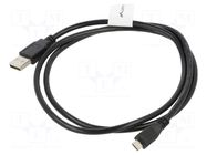 Cable; USB 2.0; USB A plug,USB B micro plug; gold-plated; 1m LANBERG