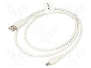 Cable; USB 2.0; USB A plug,USB B micro plug; gold-plated; 1m LANBERG