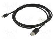 Cable; USB 2.0; USB A plug,USB B micro plug; gold-plated; 1.8m LANBERG