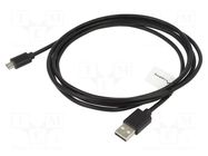 Cable; USB 2.0; USB A plug,USB B micro plug; gold-plated; 1.8m LANBERG
