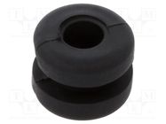 Grommet; Ømount.hole: 4.8mm; Øhole: 3.2mm; black; -40÷135°C; UL94HB ESSENTRA