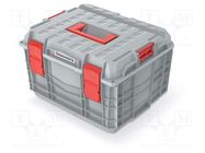 Box; tool case; grey; polymer; C BLOCK PRO; 450x380x290mm; 25kg KISTENBERG