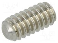 Screw; M2x4; 0.4; Head: without head; hex key; HEX 0.9mm; DIN 913 BOSSARD