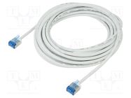 Patch cord; U/FTP; 6a; stranded; Cu; LSZH; white; 7.5m; 32AWG Goobay