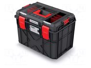 Chest; tool case; black; polymer; X BLOCK LOG; 546x380x407mm; IP55 KISTENBERG