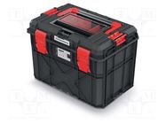 Box; tool case; black; polymer; X BLOCK ALU LOG; 546x380x407mm KISTENBERG