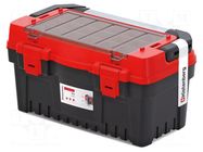 Chest; tool case; black-red; polymer; EVO; 476x260x256mm; 12kg KISTENBERG