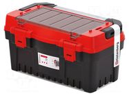 Chest; tool case; black-red; polymer; EVO; 476x260x256mm; 12kg KISTENBERG