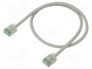 Patch cord; U/FTP; Cat 8.1; stranded; Cu; LSZH; grey; 0.5m; 32AWG Goobay