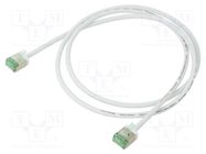 Patch cord; U/FTP; Cat 8.1; stranded; Cu; LSZH; white; 2m; 32AWG Goobay