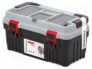 Box; tool case; black-gray; polymer; OPTIMA; 470x256x238mm; 13kg KISTENBERG