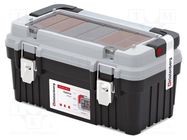 Box; tool case; black-gray; polymer; OPTIMA; 470x256x238mm; 13kg KISTENBERG