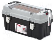 Box; tool case; black-gray; polymer; OPTIMA; 586x296x305mm; 25kg KISTENBERG