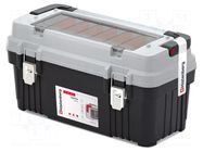 Chest; tool case; black-grey; polymer; OPTIMA; 586x296x305mm; 25kg KISTENBERG