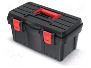 Chest; tool case; black; polymer; DARK; 476x258x226mm; 12kg KISTENBERG