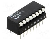 Switch: DIP-SWITCH; Poles number: 8; OFF-ON; Pos: 2; THT; -55÷105°C TE Connectivity