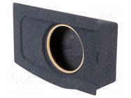 Car loudspeaker enclosure; MDF; black melange; textil; 250mm BASSER