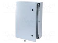 Enclosure: wall mounting; X: 400mm; Y: 600mm; Z: 210mm; ARCA; grey FIBOX