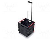 Hand truck; 396x370x960mm; black; folding; CART T; 25kg KISTENBERG