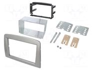 Radio frame; Alfa Romeo; 2 DIN; silver ACV