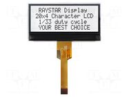 Display: LCD; alphanumeric; COG,FSTN Positive; 20x4; LED; PIN: 12 RAYSTAR OPTRONICS