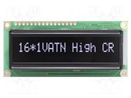 Display: LCD; alphanumeric; VA Negative; 16x1; 80x36x13.5mm; LED RAYSTAR OPTRONICS