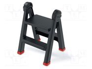 Ladder; non-slip feet,anti-slip steps; double-sided; 150kg KISTENBERG