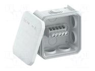 Enclosure: junction box; X: 90mm; Y: 90mm; Z: 52mm; polypropylene PP OBO BETTERMANN