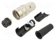 Connector: M16; plug; female; PIN: 12; 3A; 32V; 680; soldering; IP40 BINDER