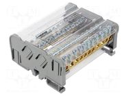Splice terminal: distribution block; 125A; screw terminal; grey MOREK
