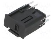 Fuse holder; 5x20mm; snap-fastener; black; Fusedrawer 3; ways: 2 SCHURTER