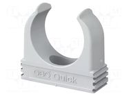 Bracket; polypropylene; light grey; W: 87.3mm; H: 74.5mm; Thk: 20mm OBO BETTERMANN