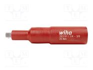 Adapter; insulated; Mounting: 1/4",3/8" WIHA