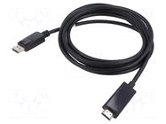 Cable; DisplayPort plug,HDMI plug; DisplayPort 1.1; 3m; black LANBERG