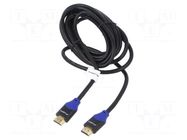 Cable; HDMI plug,both sides; PVC; 3m; black; HDMI 2.0; 30AWG; box LANBERG