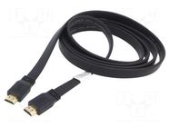 Cable; HDMI plug,both sides; PVC; 1.8m; black; HDMI 2.0; 28AWG LANBERG