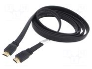 Cable; HDMI plug,both sides; PVC; HDMI 2.0; 1.8m; black; 28AWG LANBERG