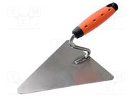 Trowel; triangular; carbon steel; 180mm; Handle material: 2K SOLID TOOLS