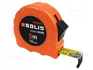 Measuring tape; L: 5m; Width: 19mm; measure SOLID TOOLS