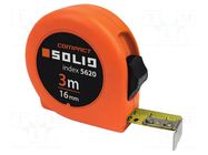 Measuring tape; L: 3m; Width: 16mm; measure SOLID TOOLS
