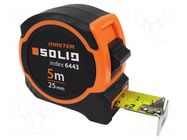 Measuring tape; L: 5m; Width: 25mm; measure SOLID TOOLS